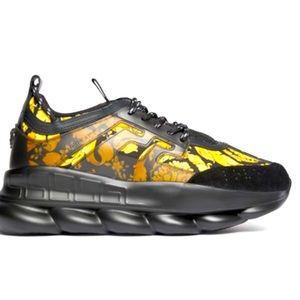 Versace sneakers, black & gold